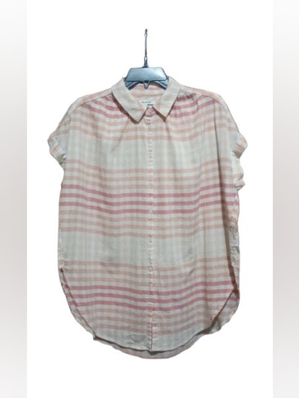 Madewell Plaid Cotton Button‑Up Shirt
